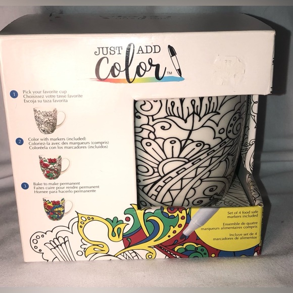 cypress Kitchen Just Add Color Ceramic Mug Kit Color Your Own Cup